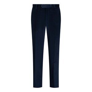 SAMUELSOHN Navy Cotton Cashmere Corduroy Trousers Loro Piana Fabric Size 38/25